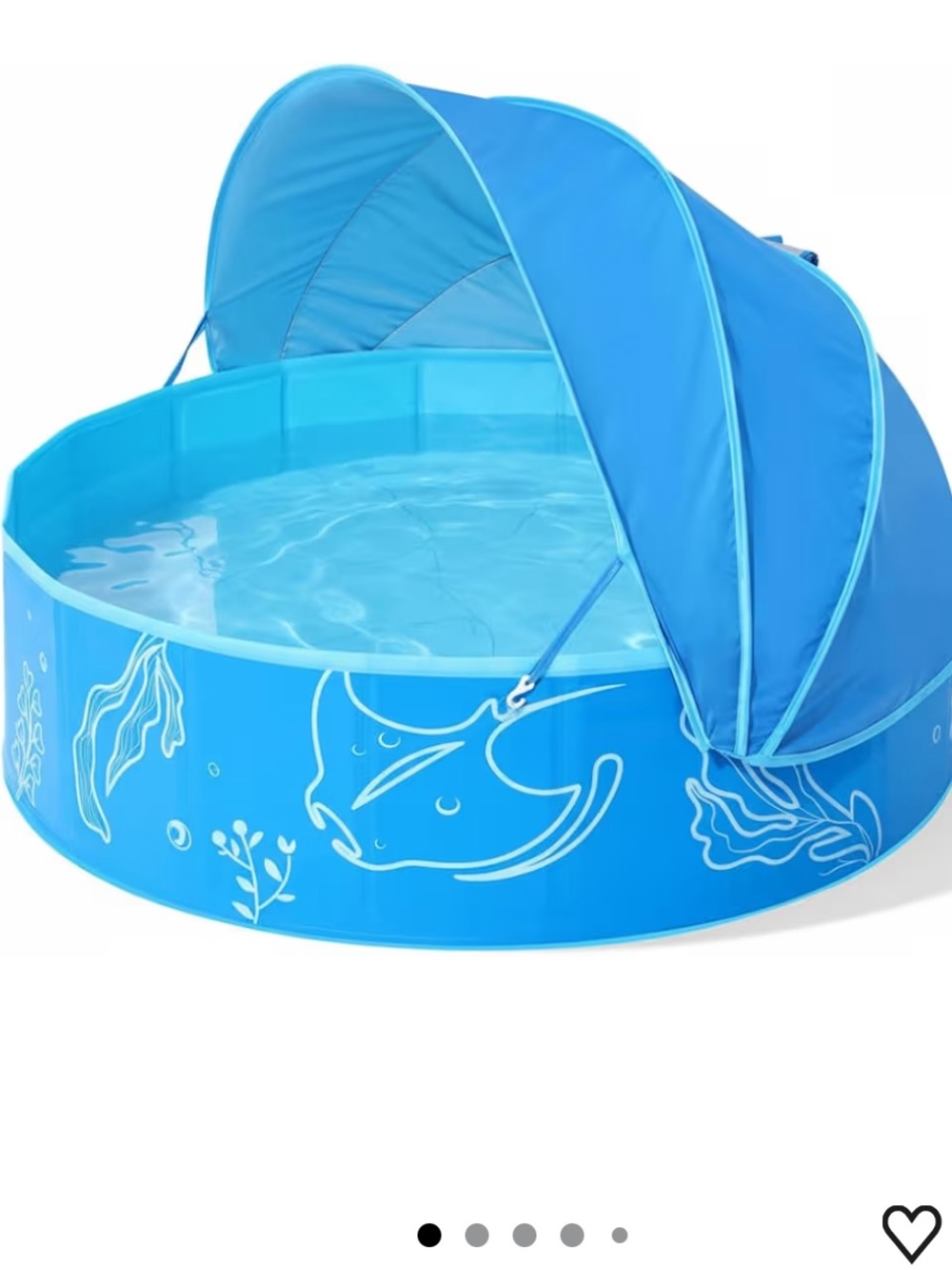 NEW Foldable Water Play Pool Canopy UPF50+ Toddler Dog Splash Pool